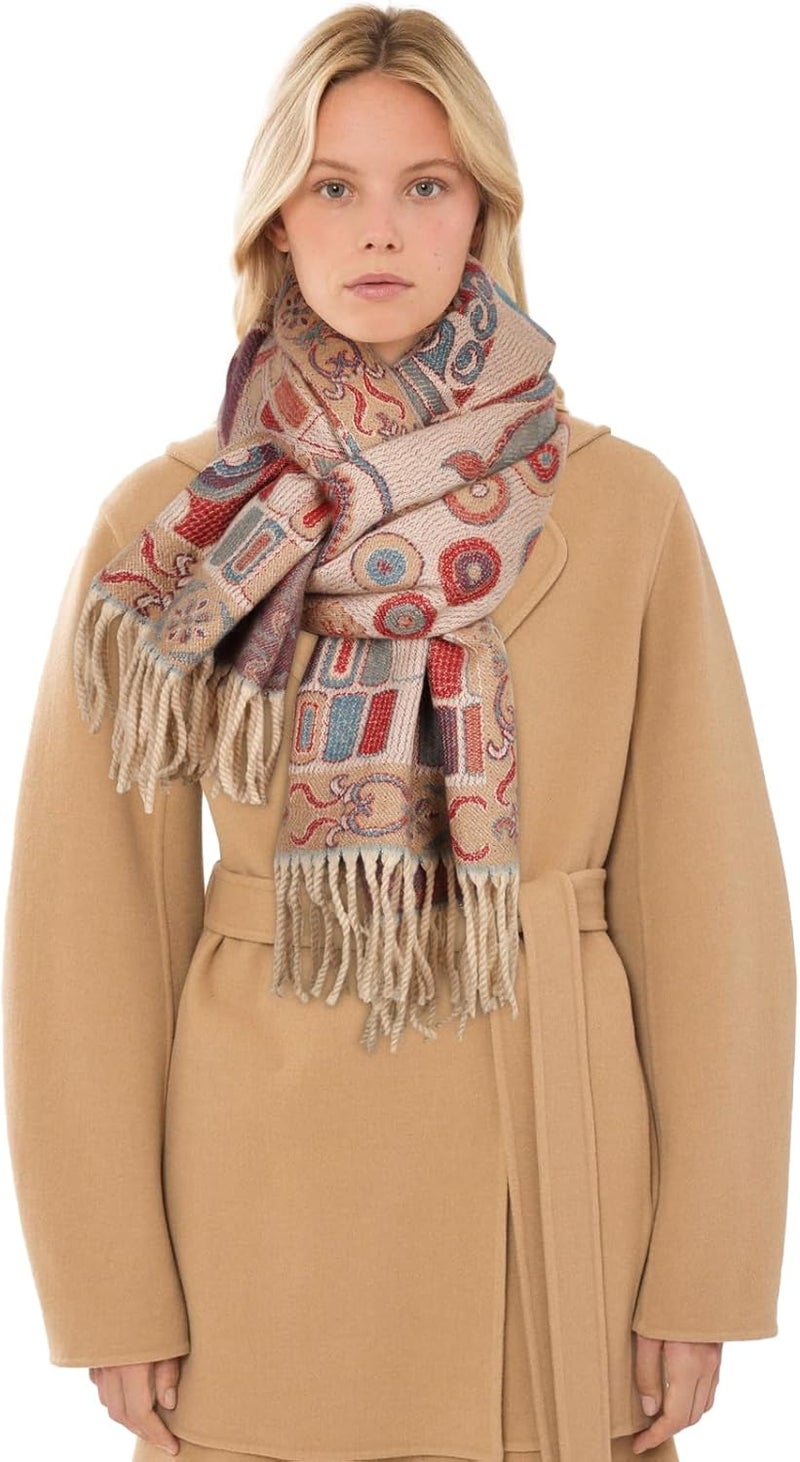 EXTREE Scarfs for Women Pashmina Silky Shawl Wrap for Evening Dressing Blanket Open Front Poncho Cape - Image 5